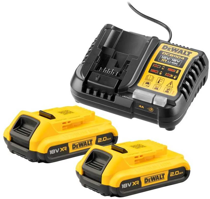 DeWalt 18V akumuliatorių komplektas su DCB1104 krovikliu