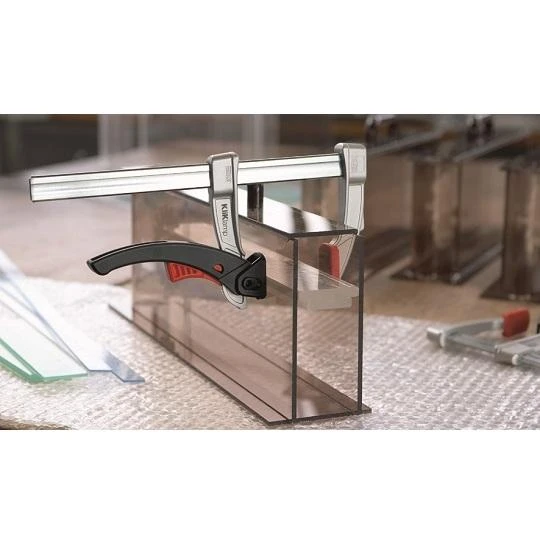 rinkinys: 2 x svirties spaustukai plienas KLI20, 200x80mm KliKlamp + Multitool, Bessey [KLI-SET-A] Juodas Edition