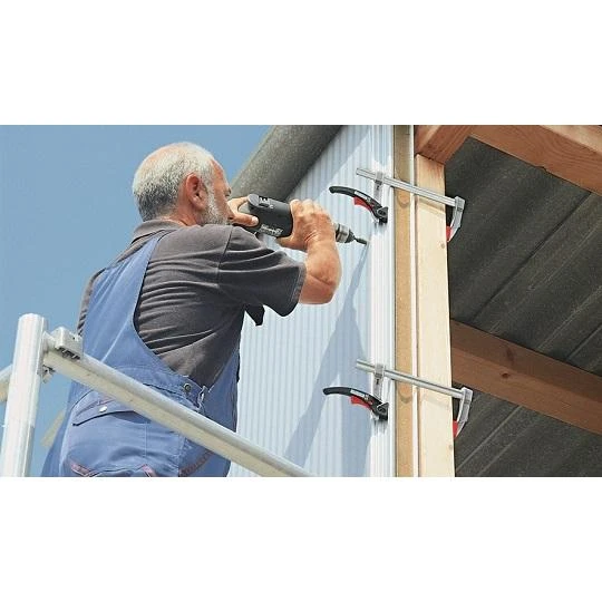 rinkinys: 2 x svirties spaustukai plienas KLI20, 200x80mm KliKlamp + Multitool, Bessey [KLI-SET-A] Juodas Edition