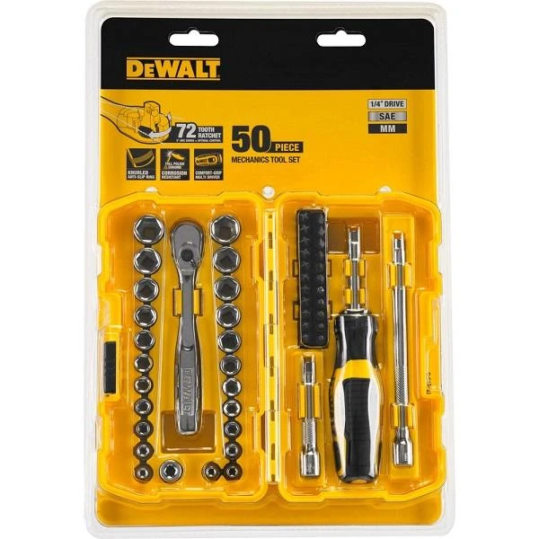 Galvučių komplektas DeWalt DWMT81610; 1/4''; 50 vnt.