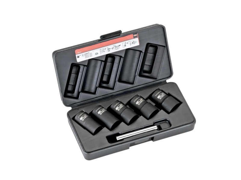 Bahco Galvučių ilgų Twist rinkinys 6 vnt 17/19/21/22/24mm 1/2"
