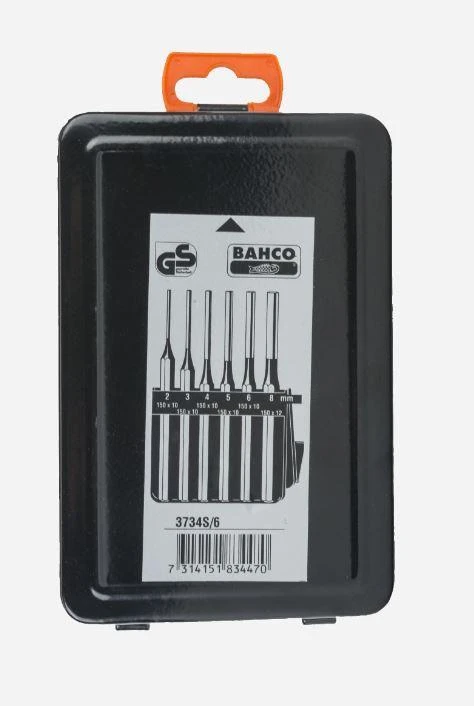 Bahco Išmušėjų rinkinys Ø 2 3 4 5 6 8 mm 150 mm 6 vnt