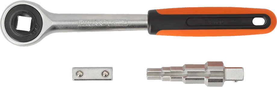 Bahco Terkšlės ir pakopinio rakto komplektas su 1/2" tvirtinimu. 5 dydžiai: 3/8"-7/16"-1/2"-3/4"-1"