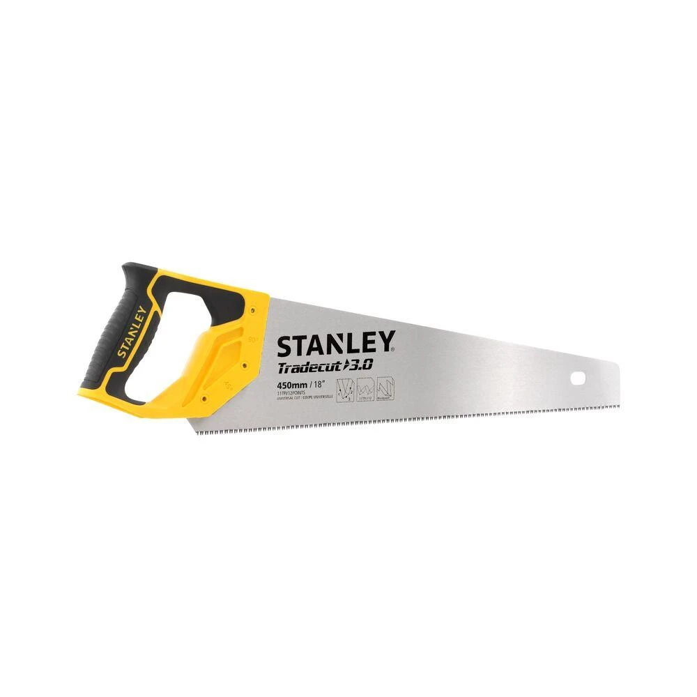 Pjūklas medžiui TradeCut 3.0 Stanley | 11 tpi, 450 mm švariam pjūviui
