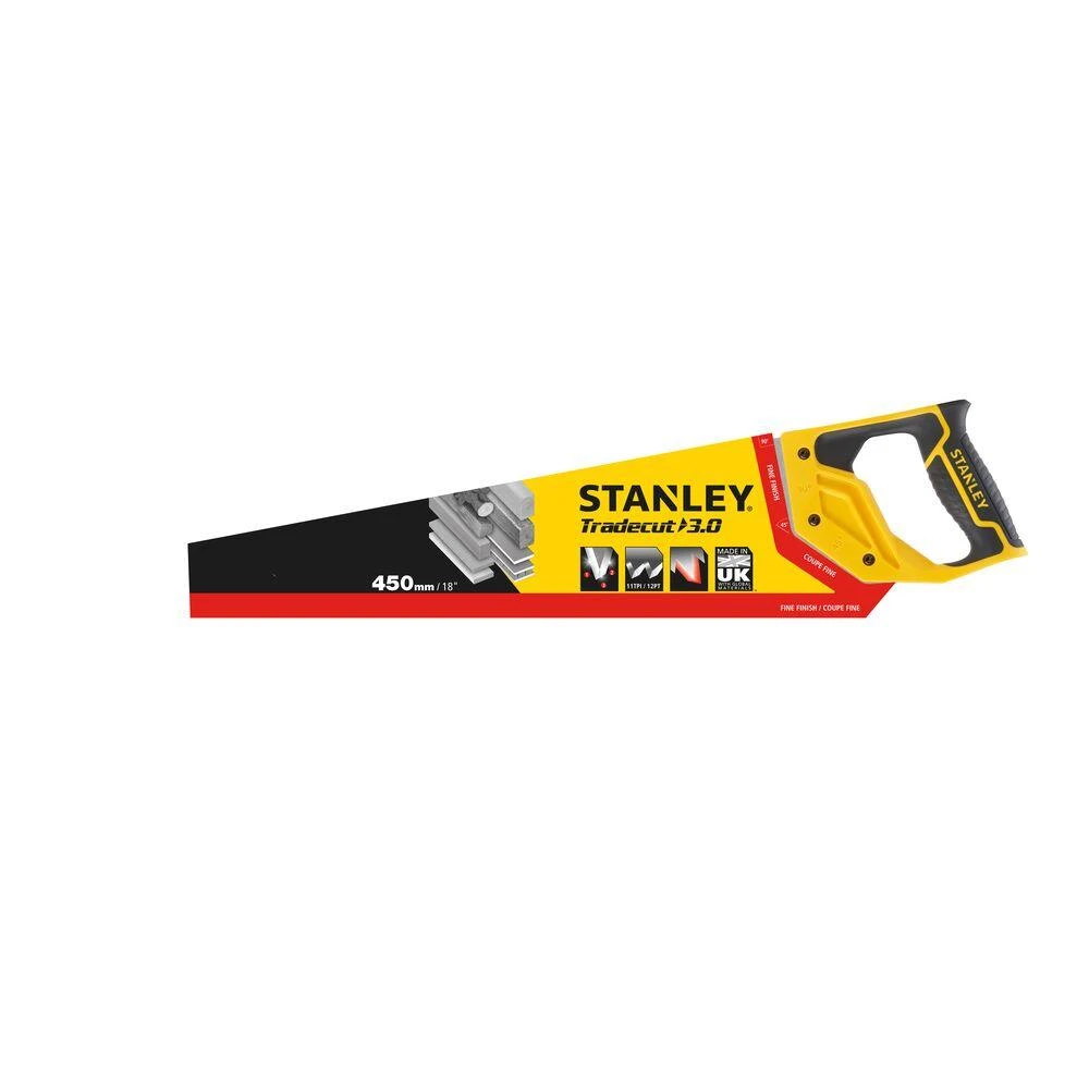 Pjūklas medžiui TradeCut 3.0 Stanley | 11 tpi, 450 mm švariam pjūviui