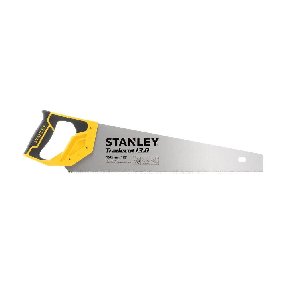 Pjūklas medžiui TradeCut 3.0 Stanley | 11 tpi, 450 mm švariam pjūviui