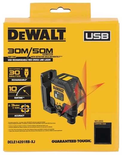 DeWALT DCLE14201RB-XJ lazerinis gulsčiukas Vienodo lygmens gulsčiukas 30 m