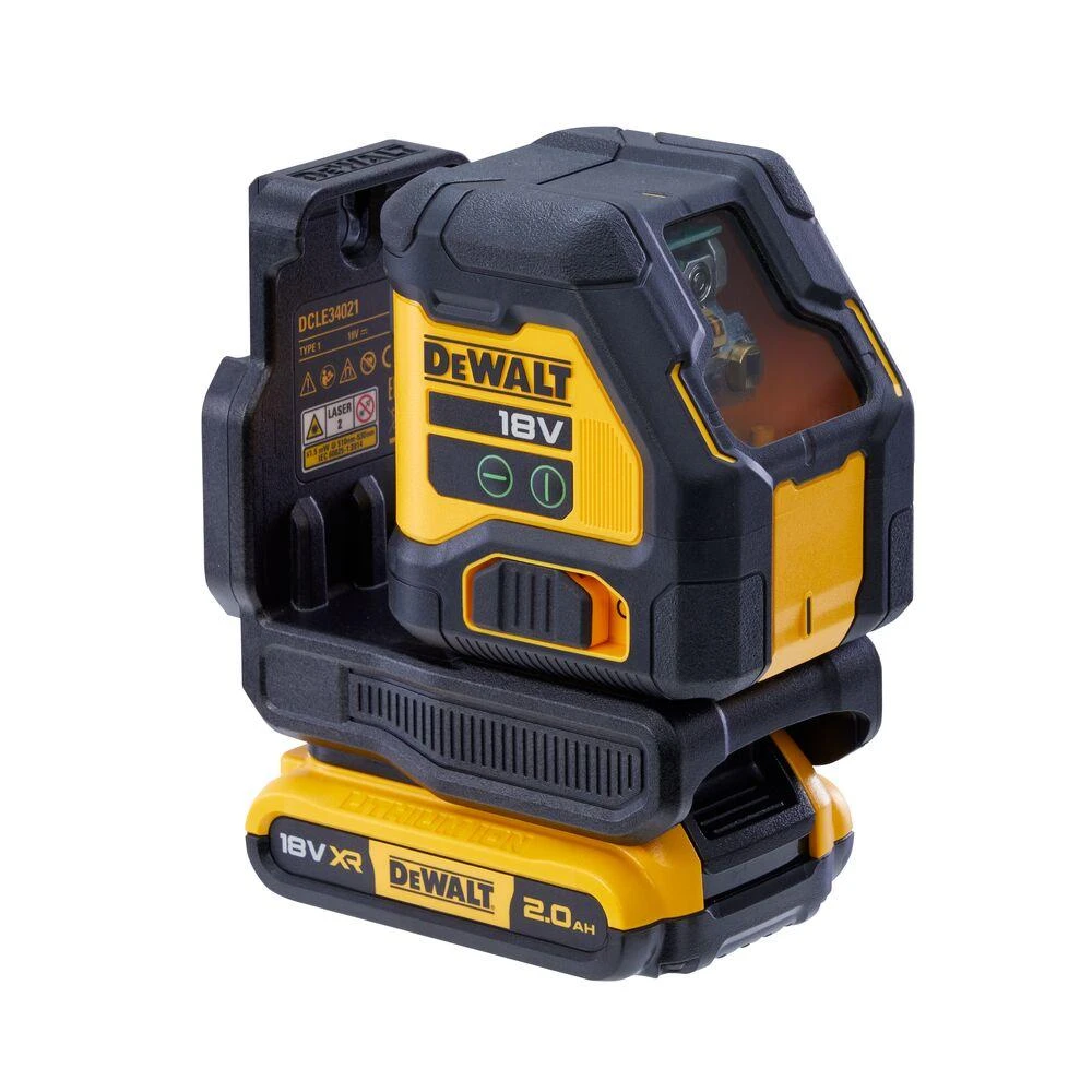 Kryžminis lazerinis nivelyras DeWalt DCLE34021D1-QW; 18 V; 1x2,0 Ah akum.