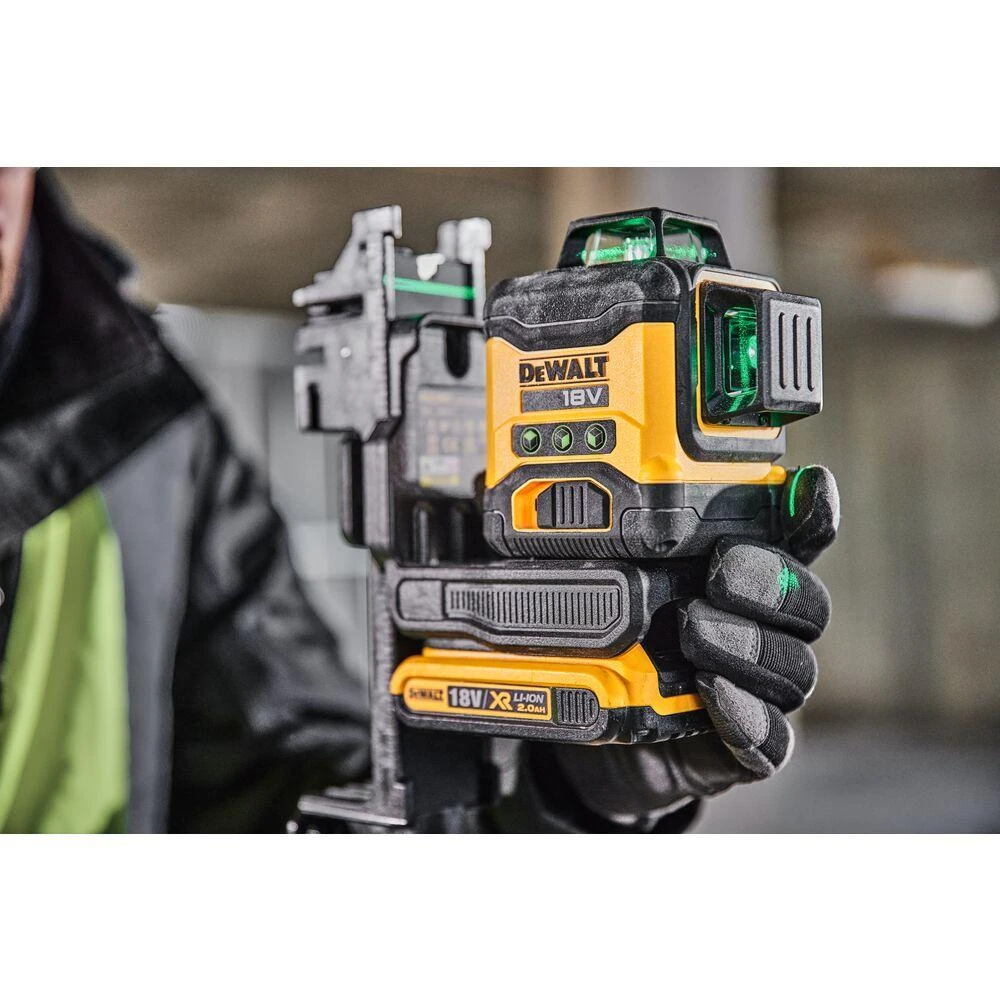Kryžminis lazerinis nivelyras DeWalt DCLE34021N-XJ; 18 V (be akumuliatoriaus ir pakrovėjo)