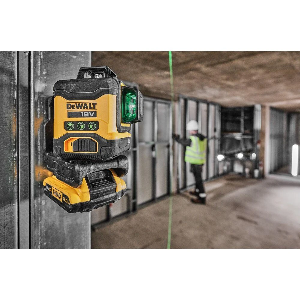 Kryžminis lazerinis nivelyras DeWalt DCLE34021N-XJ; 18 V (be akumuliatoriaus ir pakrovėjo)