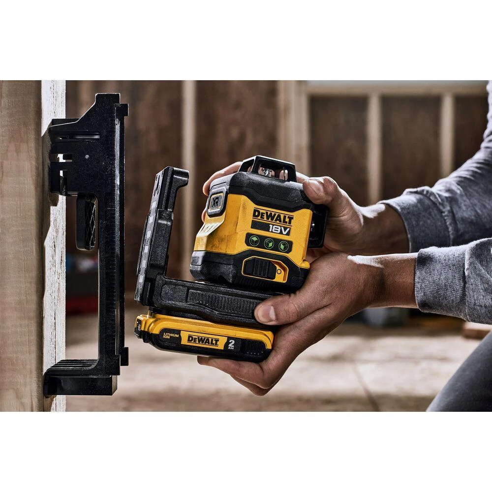 Kryžminis lazerinis nivelyras DeWalt DCLE34021D1-QW; 18 V; 1x2,0 Ah akum.