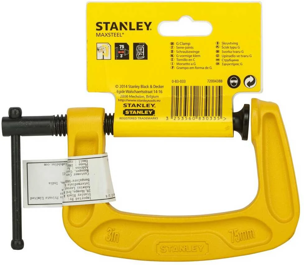C TIPO STANLEY spaustukas, 75 mm (3 coliai)