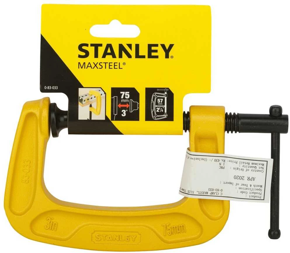 C TIPO STANLEY spaustukas, 75 mm (3 coliai)
