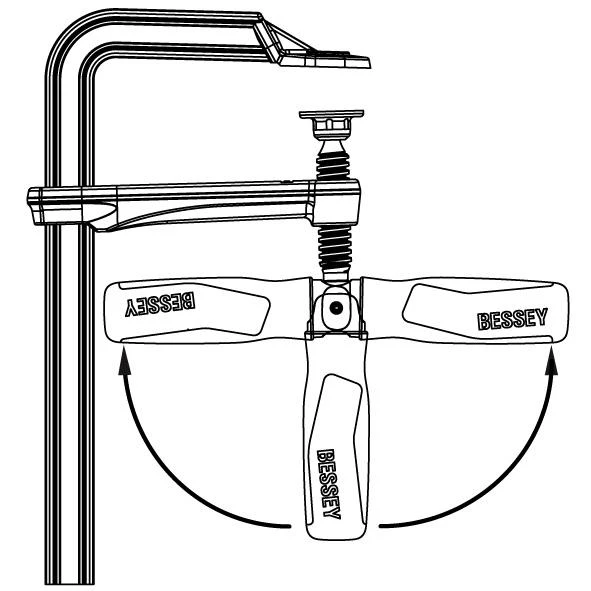 Spaustuvai su užlenkiama rankena BESSEY GZ25KG