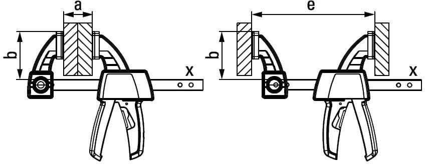 Spaustuvas medžiui, plastikui, stiklui BESSEY EZS45-8