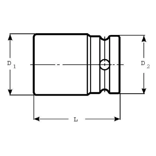 Bahco maitinimo lizdas 1/2" 19mm