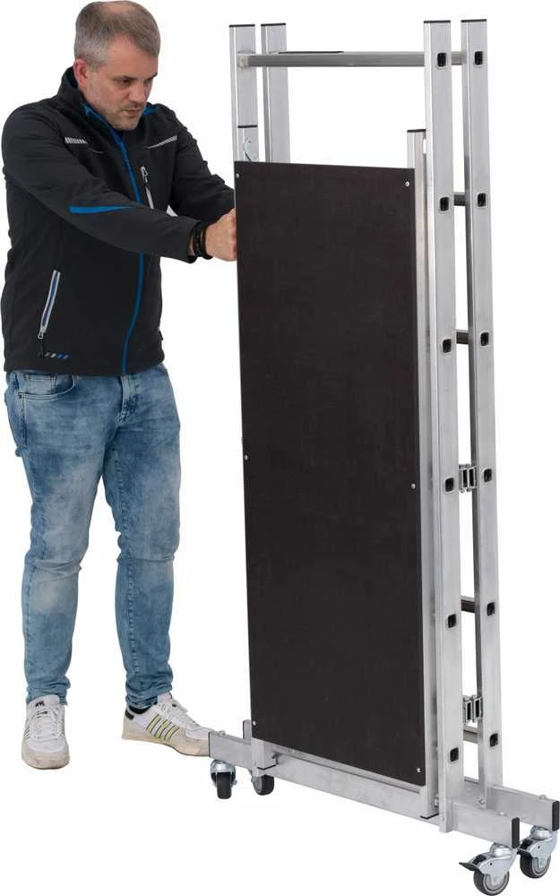 sulankstomi, aliuminio mobilūs pastoliai, CORDA KRAUSE serija [916211] darbinis aukštis 2,9 m