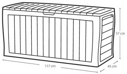 Daiktadėžė Keter MARVEL PLUS 270 L 17202622, antracito 230417