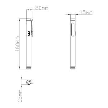 Grąžtas Šviestuvas - prožektorius IRIMO, rašiklio formos. LED SMD 6 + 1 150 / 70lm, įkraunamas, IP20