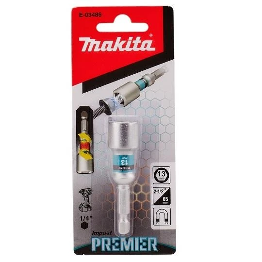 Makita Sukimo antgalis H13-65mm, 1 vnt. Impact Premier E-03486 Šešiakampis 13 x 65 mm • 1/4"