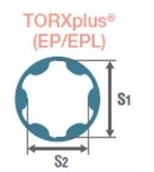 smūginis lizdas 1/2" kvadratiniam, TORXplus vidinis tvirtinimas 14EPL, Koken [14425 14EPL]