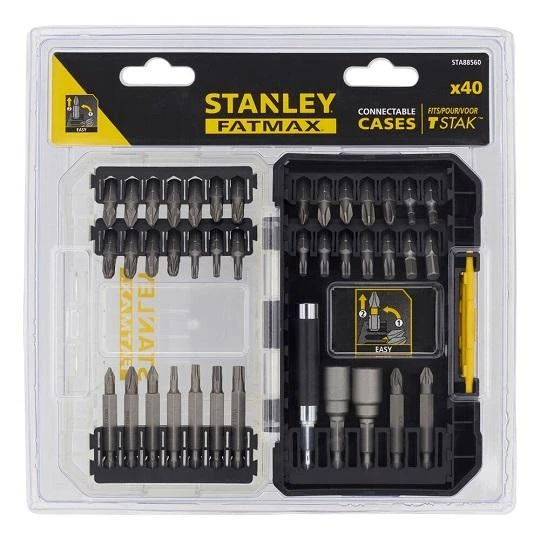 40 vnt. antgalių ir galvučių rinkinys 1/4'', FATMAX, Stanley [STA88560-XJ]