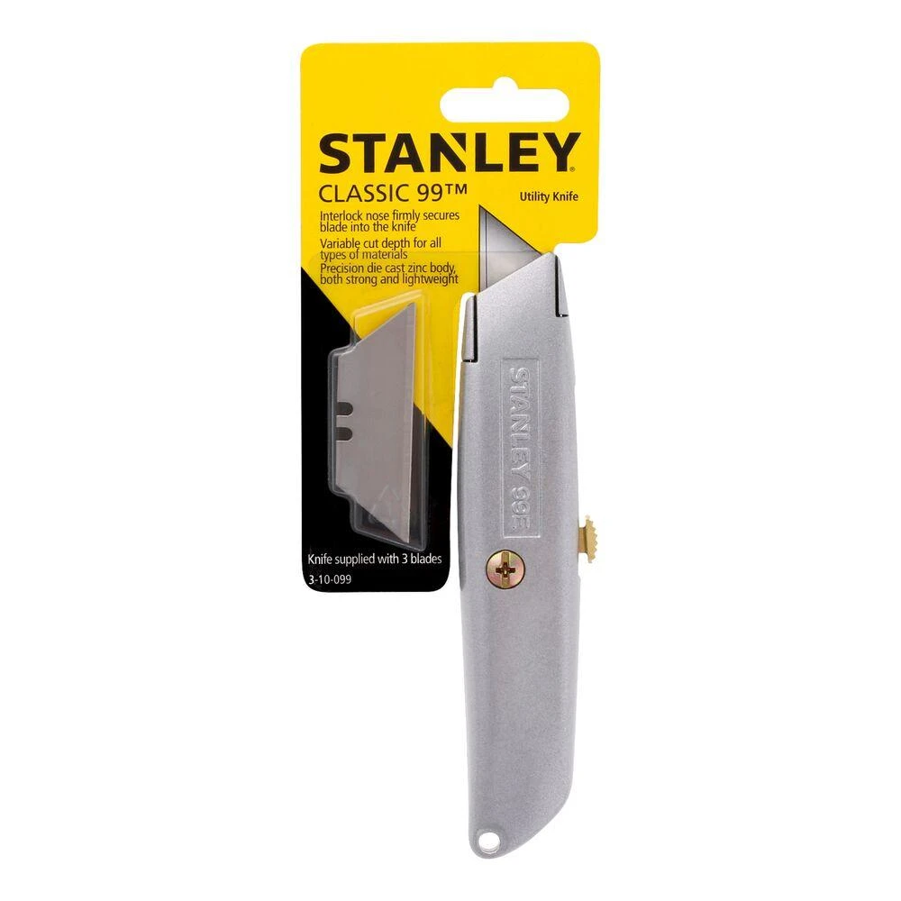 Stanley Peilis keičiamais ašmenimis 155mm, 5 peiliukai, 2-10-099