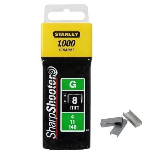 140 G tipo kabės „STANLEY" 1000 vnt. 8 mm
