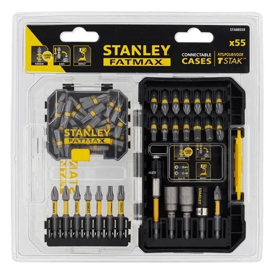 55 1/4'' FATMAX Stanley smūginių antgalių ir galvučių rinkinys [STA88559-XJ]