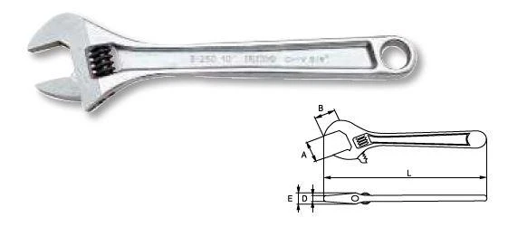 Švediškas reguliuojamas veržliaraktis 300 mm, tarpas tarp žandikaulių 36 mm, Irimo [5-300C-1]