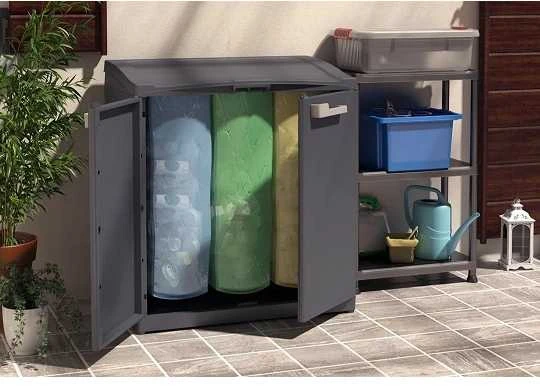 Keter Šiukšlių rūšiavimo spintelė Moby Compact Recycling System, pilka
