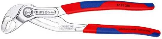 Replės COBRA, dvispalvės, chromuotos, 250 mm, Knipex