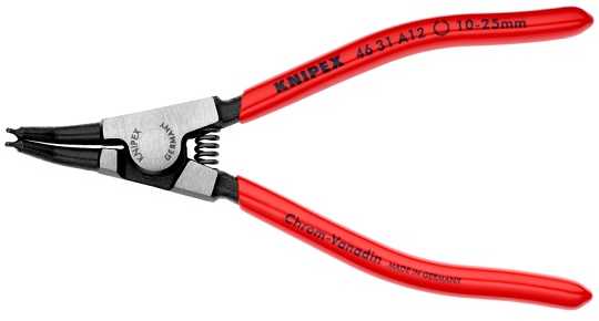 Replės žiedams, išorinės, 45º kampu, 10–25 mm, KNIPEX [46 31 A12]