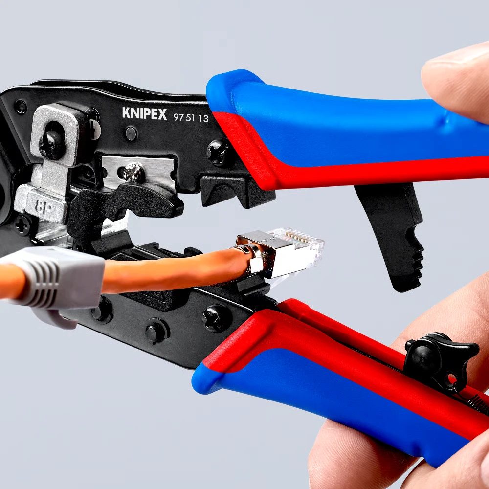 Užspaudimo replės RJ45 jungtims 97 51 13, Knipex