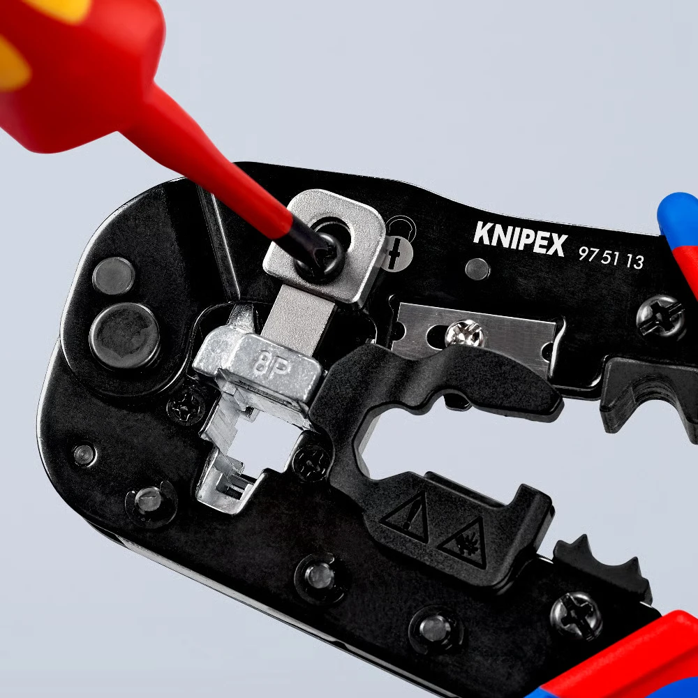 Užspaudimo replės RJ45 jungtims 97 51 13, Knipex