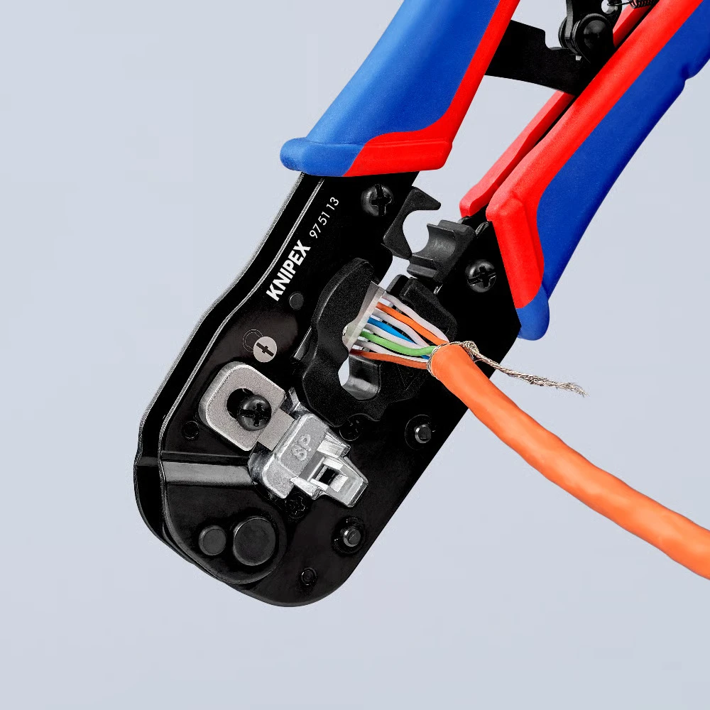 Užspaudimo replės RJ45 jungtims 97 51 13, Knipex