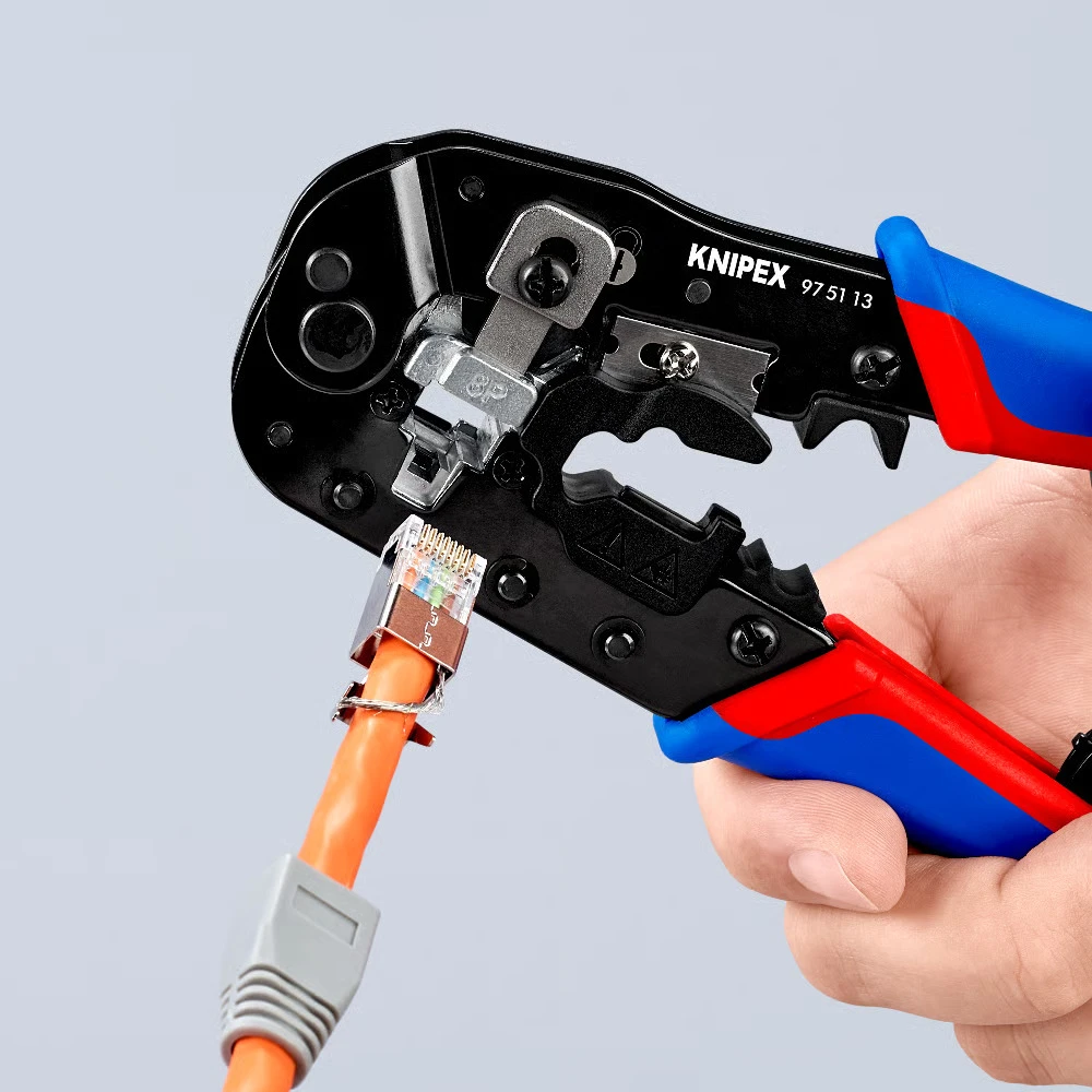 Užspaudimo replės RJ45 jungtims 97 51 13, Knipex
