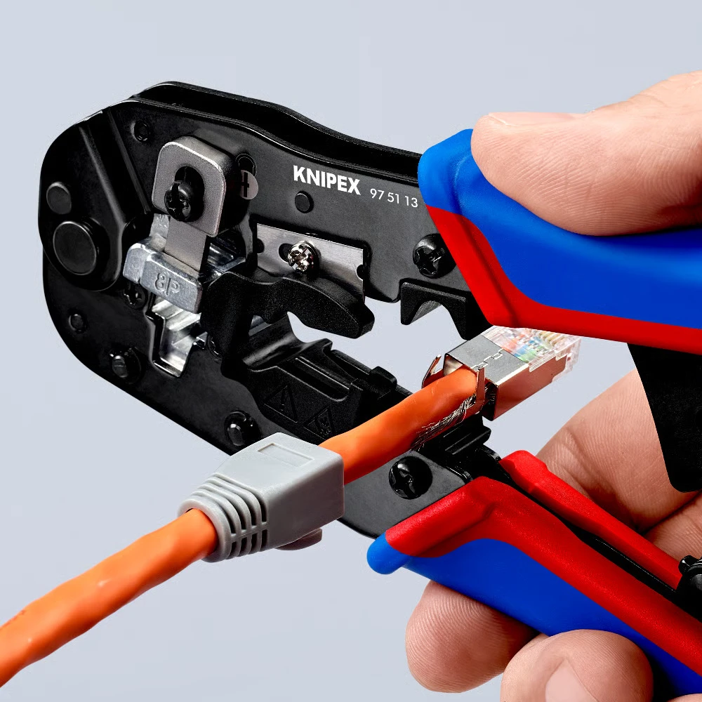 Užspaudimo replės RJ45 jungtims 97 51 13, Knipex