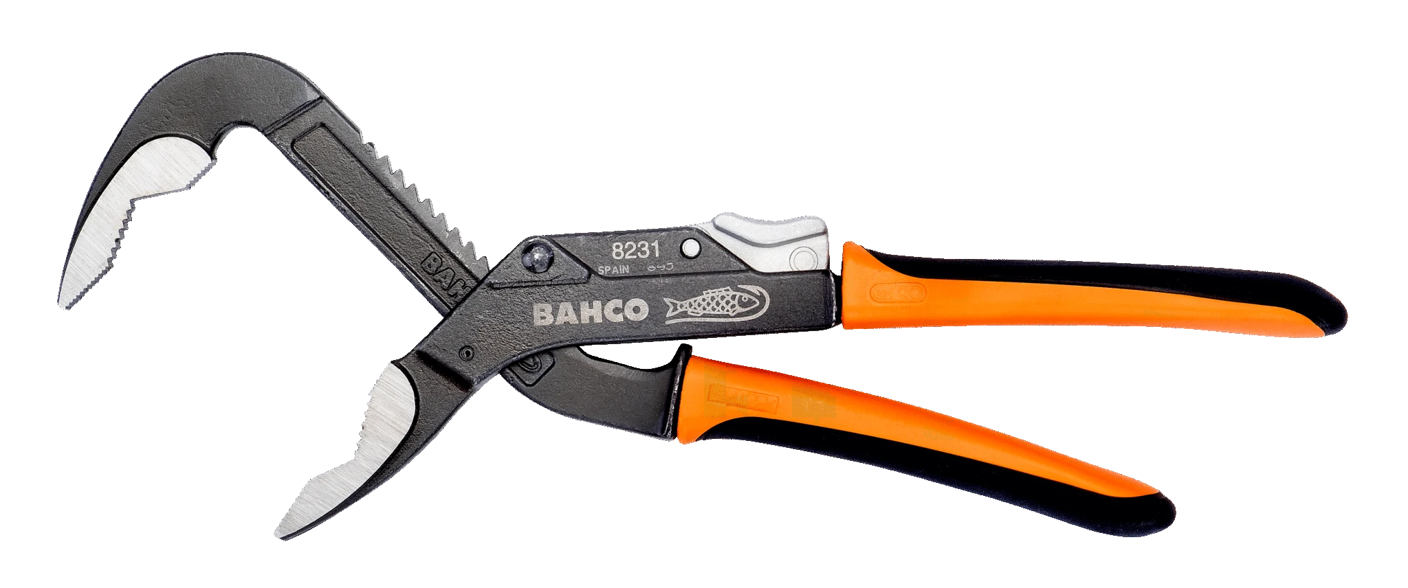 Bahco Reguliuojamos santechninės replės Ergo 225mm, max 51mm, greitas fiksavimas