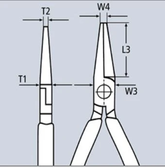 Replės prailgintomis žiaunomis KNIPEX 3815200