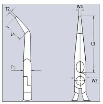 Replės ilgomis lenktomis žiaunomis KNIPEX 2881
