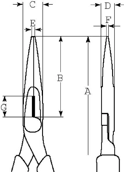 Replės ilgomis pusapvalėmis nosimis, 160 mm, Bahco [2430 G-160 IP]