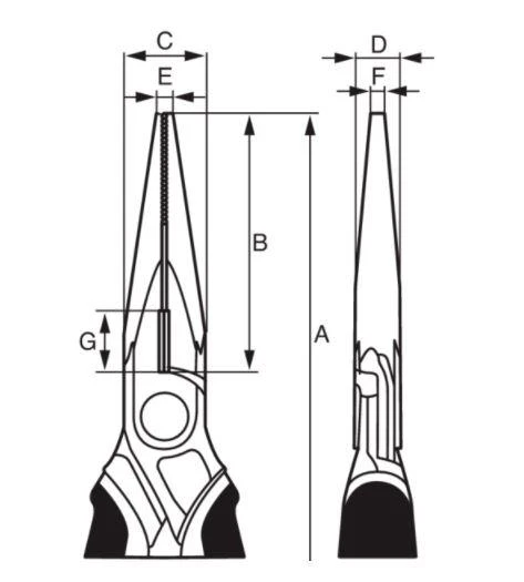 1000V Prailgintos replės 200mm, Bahco