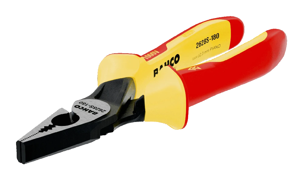 1000V Kombinuotos replės 180mm, ypač kietai vielai, Bahco