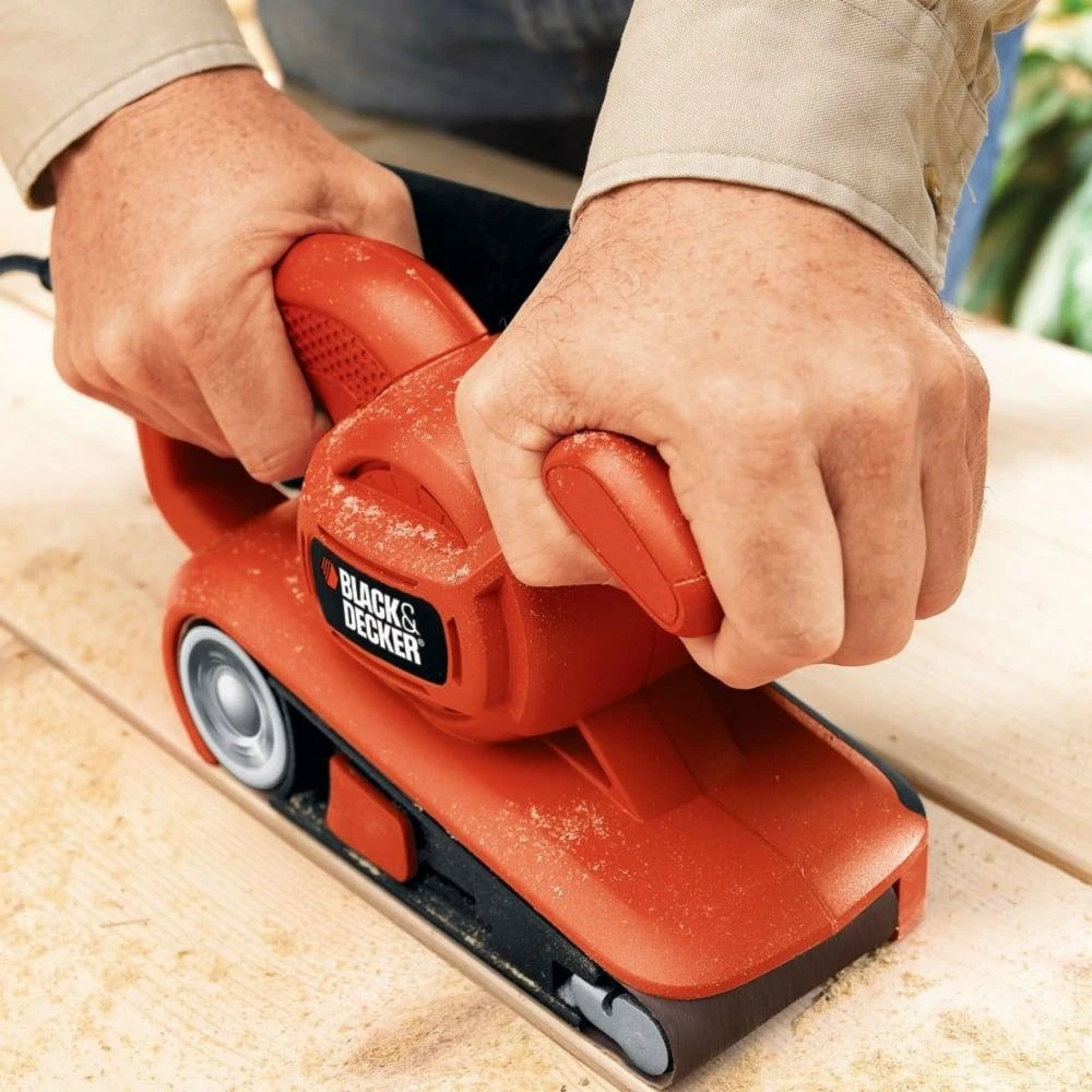 Black & Decker Juodas + DECKER DIRŽINIS ŠLIUOTUVAS 720 W 75 x 457 mm KA86