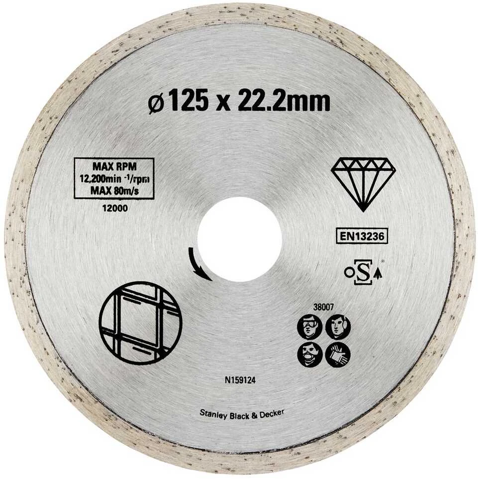 Stanley 125 mm deimantinis peilis keraminėms plytelėms – STA38007