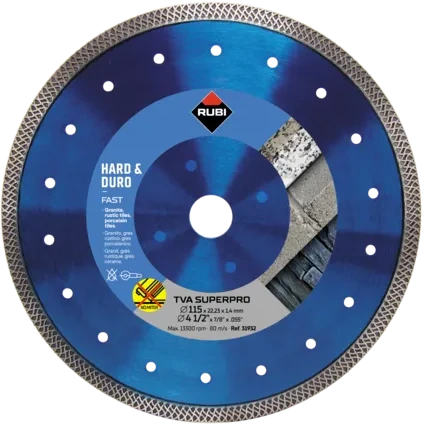 RUBI DIAMOND BLADE TVA 115 x 22,2 mm SUPERPRO