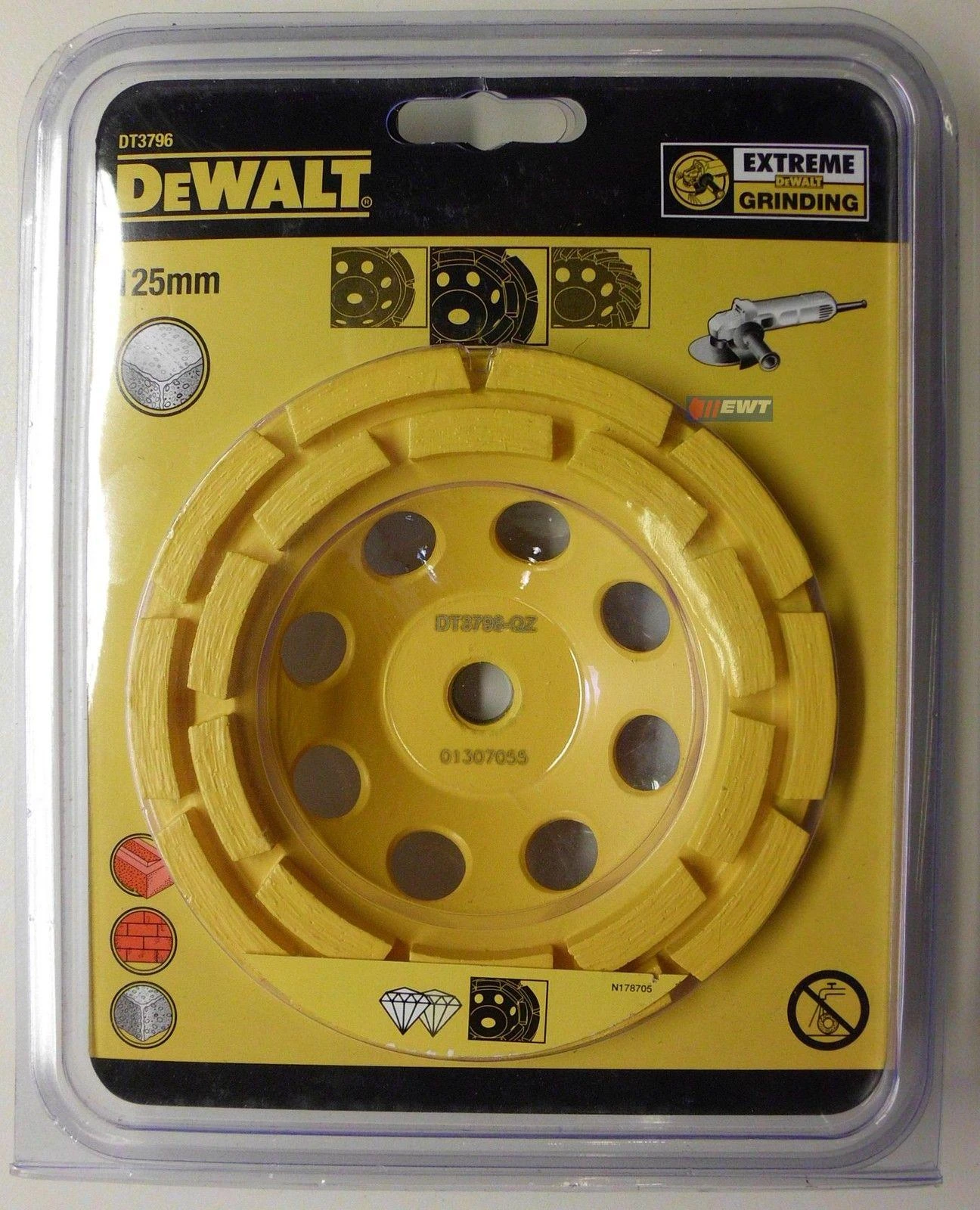 Deimantinis šlifavimo diskas DeWalt DT3796-QZ; 125 mm