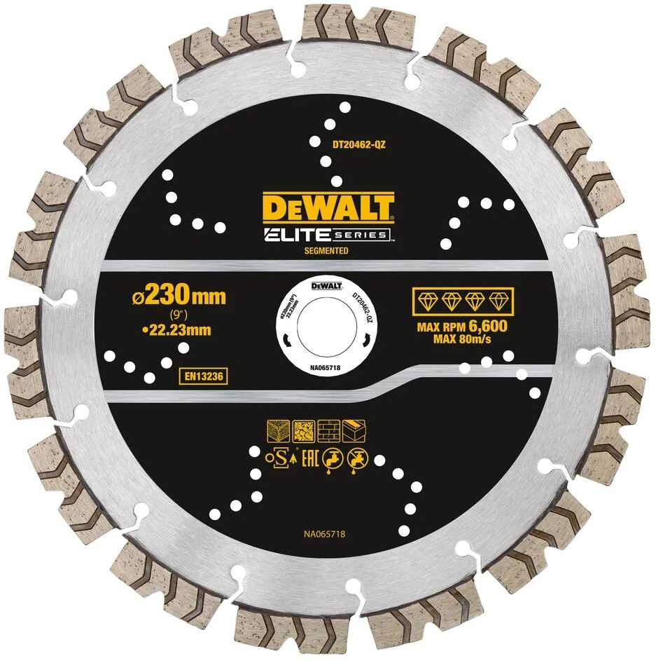 Deimantinis segmentinis diskas betonui pjauti 230/25,4 mm ELITE DeWalt [DT20462-QZ]