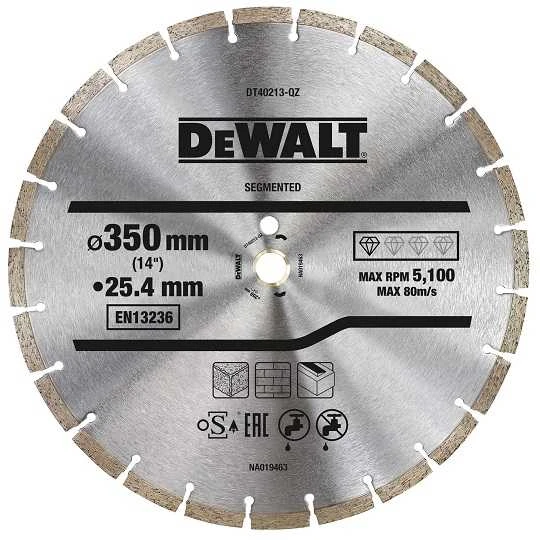 DEWALT DIAMOND BLADE 350x25.4mm SEGMENTUOTA